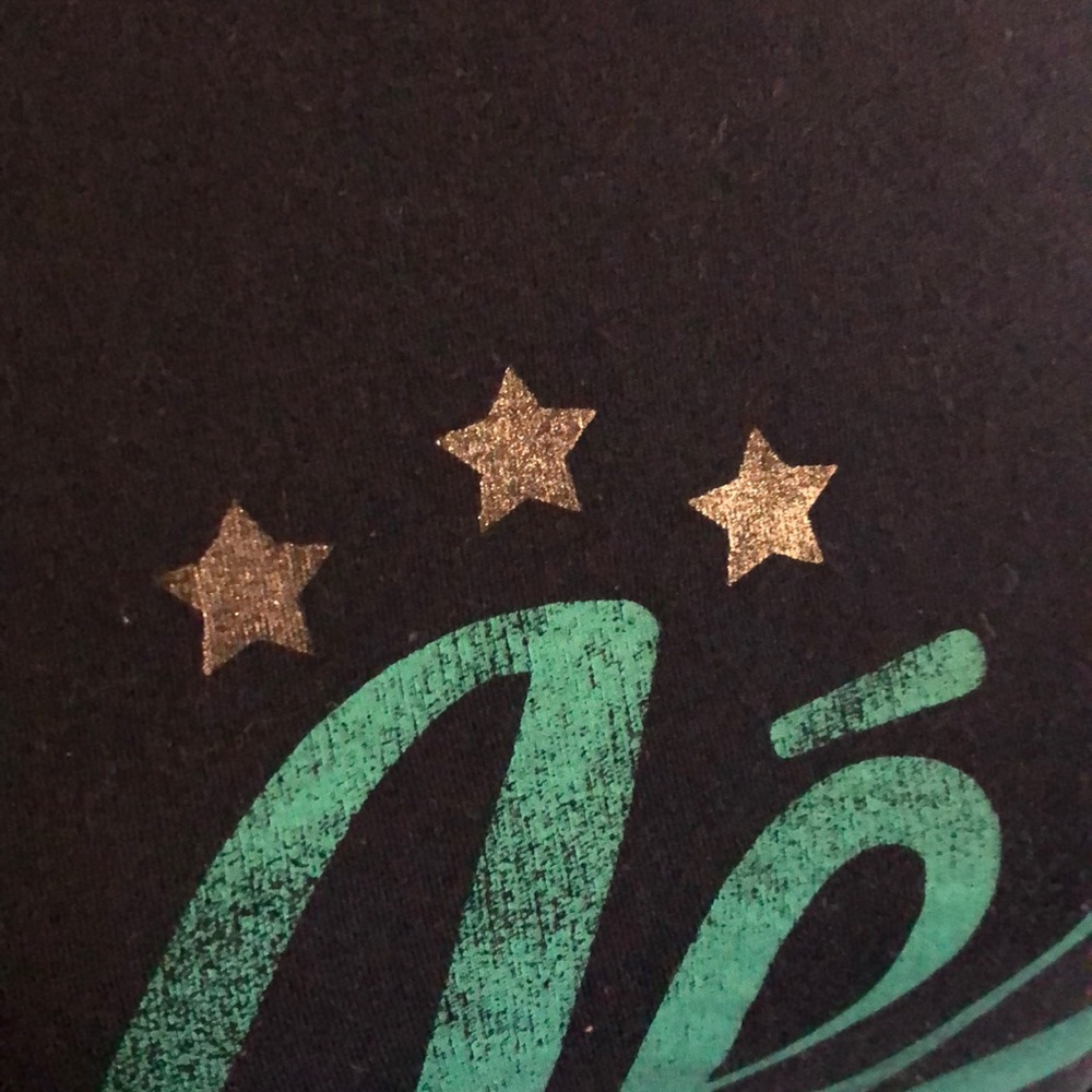 Dark Navy Blue Aeropostale Shirt w/ Silver Stars - Picture 3 of 3